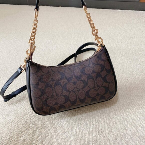 NWT Coach Outlet Teri Hobo Bag In Signature Canvas - Picture 8 of 9